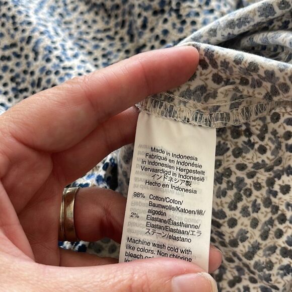 J. Crew Mercantile Floral Tiered Ruffle Sleeve Blouse Top Boho Sz 0 - Picture 4 of 4